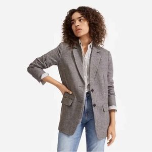 Everlane Herringbone Gray Oversized Blazer